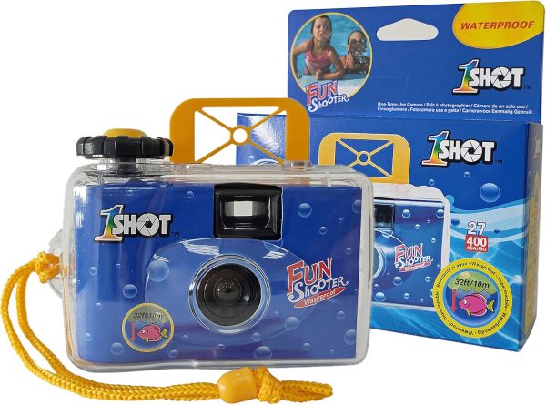 1 Shot Waterproof Disposable Camera – 35mm Underwater Camera – 27 Exposures – ASA/ISO400 Color Film – Single-Use Waterproof Camera for Vacation, Snorkeling, Watersports – 2-Pack - Image 3