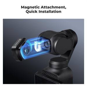 K&F Concept 10X Macro Lens Compatible with DJI Osmo Pocket 3, Close Up Filter HD Macro Photography Lens, Magnetic Attach/Multi-Coated/Optical Glass