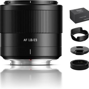 TTArtisan AF 23mm F1.8 ED Lens X Mount, 23mm f/1.8 APS-C Prime Lens for Fuji X-A3 X-A5 X-A7 X-M1 X-M5 X-H1 X-H2S X-T100 X-T20 X-T200 X-T3 X-T30 X-T30II X-T4 X-T5 X-T50 X-Pro3 X-E2S X-E3 X-E4 X-S10
