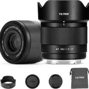 VILTROX 35mm F1.7 XF Lens AF F/1.7 X-Mount Shot for Fuji Beginner’s Lens Auto Fcous APS-C Large Aperture Prime Lenses for Fujifilm X-T1 X-T10 X-T2 X-T20 X-T3 X-T4 X-T100 X-T200 X-T30 X-PRO02 XS10 XS20