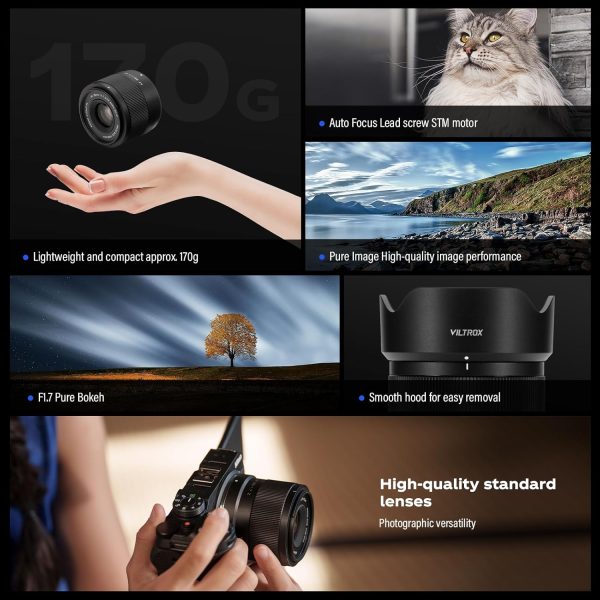 VILTROX 35mm F1.7 XF Lens AF F/1.7 X-Mount Shot for Fuji Beginner's Lens Auto Fcous APS-C Large Aperture Prime Lenses for Fujifilm X-T1 X-T10 X-T2 X-T20 X-T3 X-T4 X-T100 X-T200 X-T30 X-PRO02 XS10 XS20 - Image 5